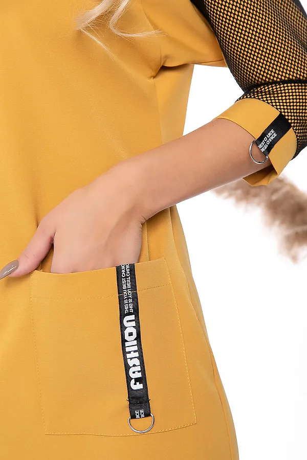 Платье "Модная Леди" LADY TAIGA, горчица - фото 2