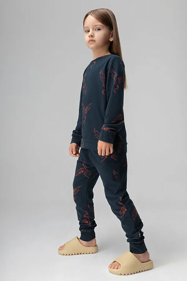 Костюм (Свитшот+Брюки) BODO, темно-синий (красный) - фото 2