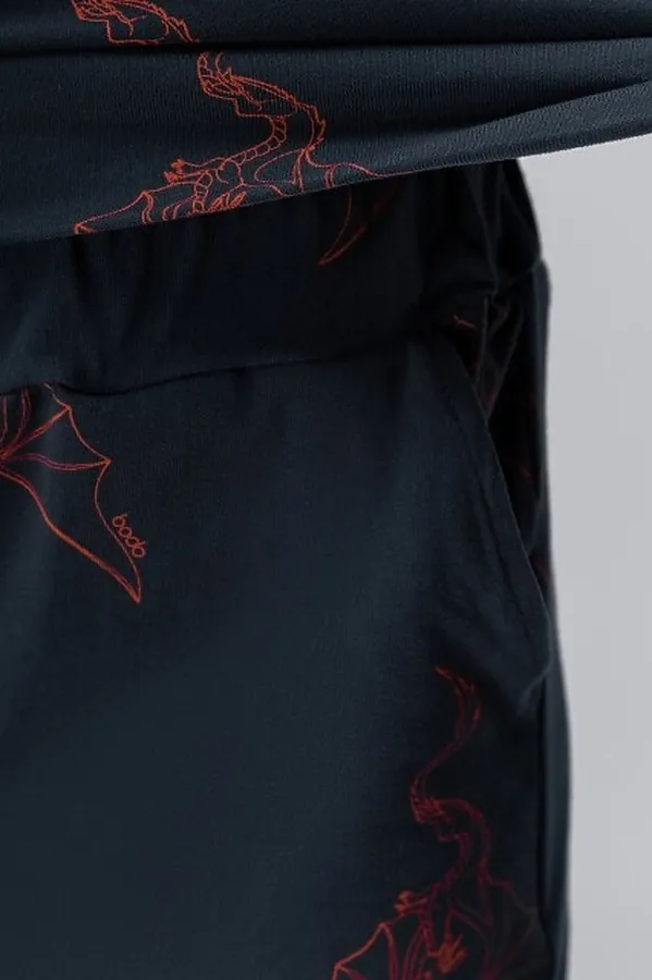 Костюм (Свитшот+Брюки) BODO, темно-синий (красный) - фото 2