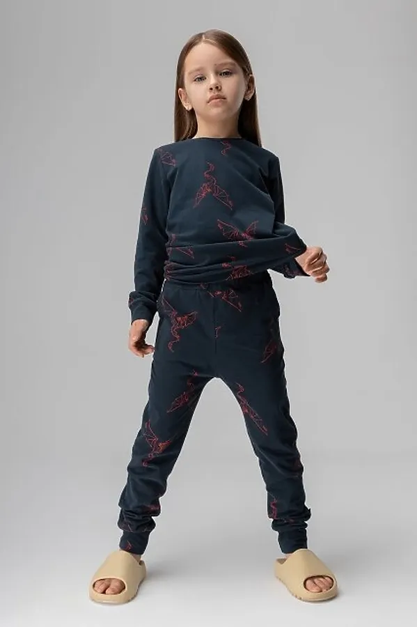 Костюм (Свитшот+Брюки) BODO, темно-синий (красный) - фото 2