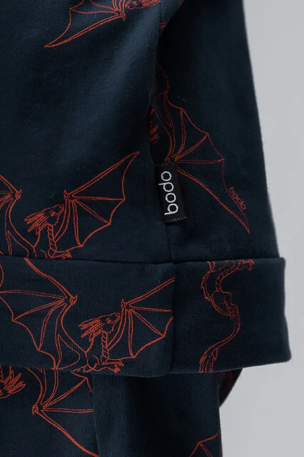 Костюм (Свитшот+Брюки) BODO, темно-синий (красный) - фото 2