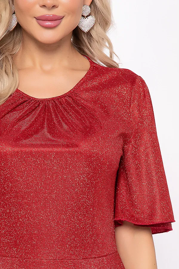 Платье "Идиллия" LADY TAIGA, бордо - фото 2