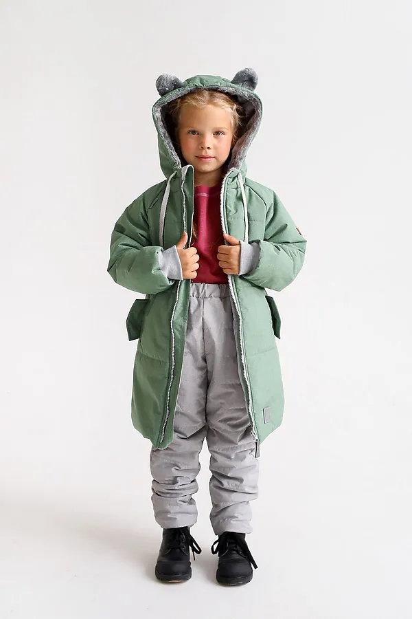 Брюки зима стеганые серебро MINIDINO, серебро - фото 2