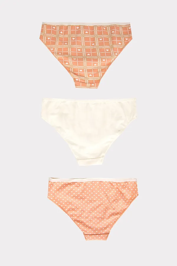 Трусы 3шт. MARK FORMELLE, сердечки на коралловом - фото 2