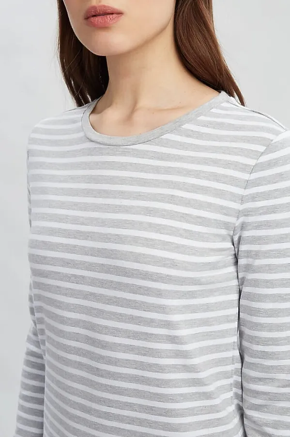 Платье INCITY, серый меланж-белый - фото 2