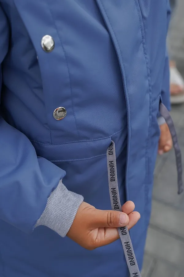 Парка 2022 демисезон деним MINIDINO, деним - фото 2