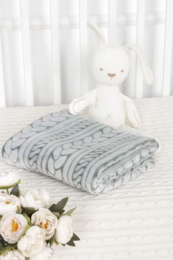 Плед ПЛВ НАТАЛИ, серо-зеленый - фото 2