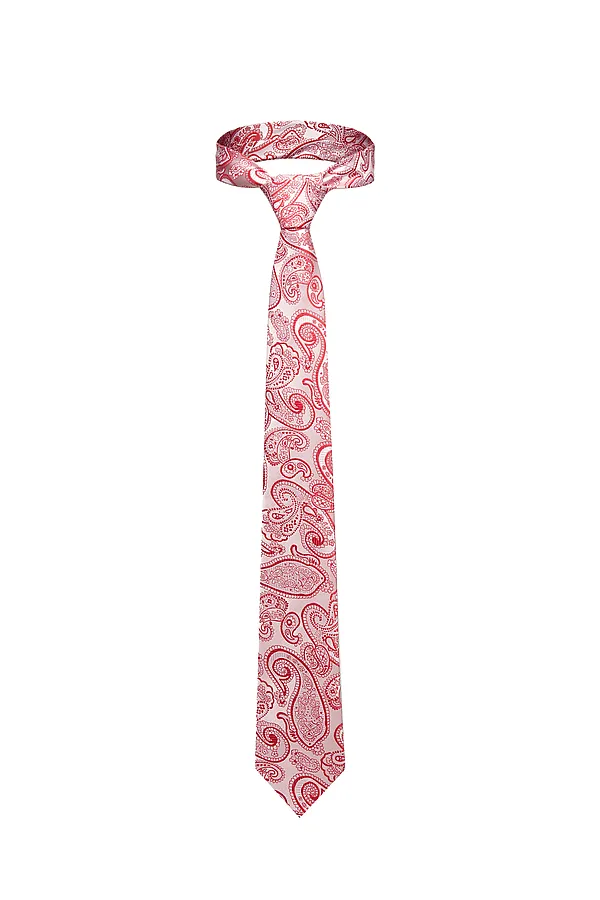 Набор из 2 аксессуаров: галстук платок "Сильные духом" SIGNATURE, красный, белый - фото 2