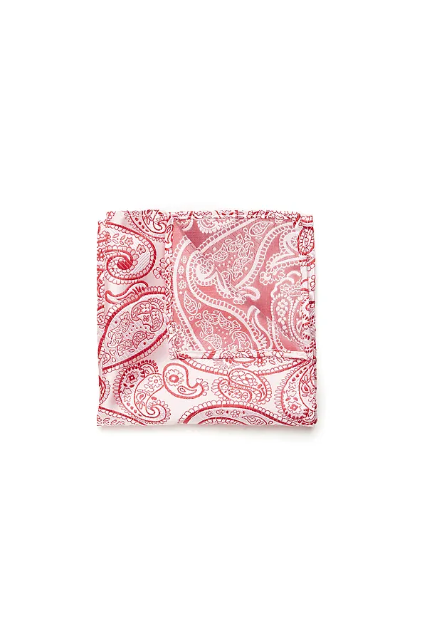 Набор из 2 аксессуаров: галстук платок "Сильные духом" SIGNATURE, красный, белый - фото 2