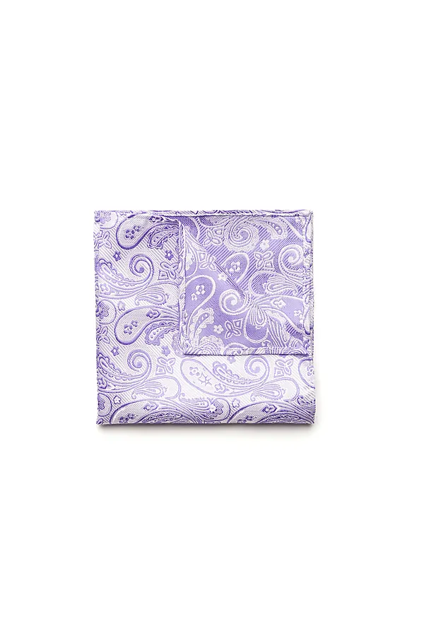 Набор из 2 аксессуаров: галстук платок "Мужские игры" SIGNATURE, сиреневый, белый - фото 2