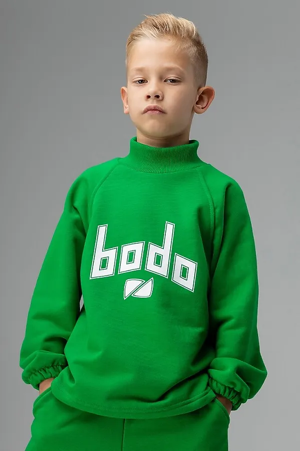 Костюм (Свитшот+Брюки) BODO, зеленый - фото 2