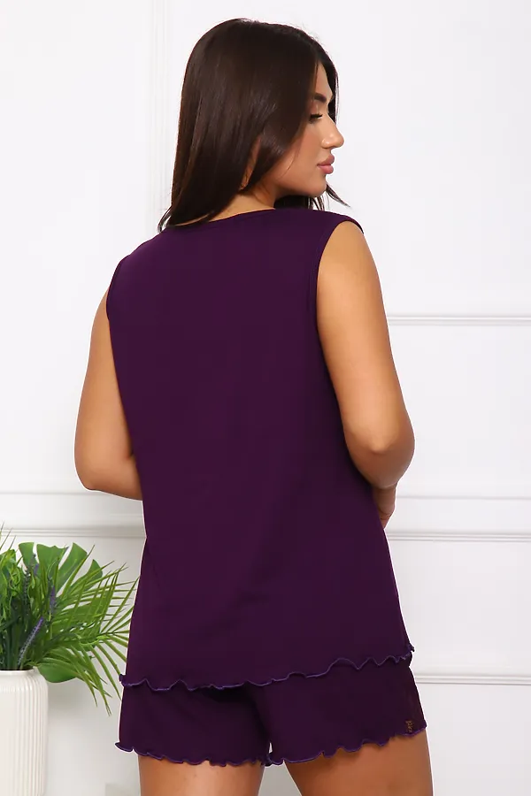 Пижама с шортами 375701 НАТАЛИ, фиолетовый - фото 2
