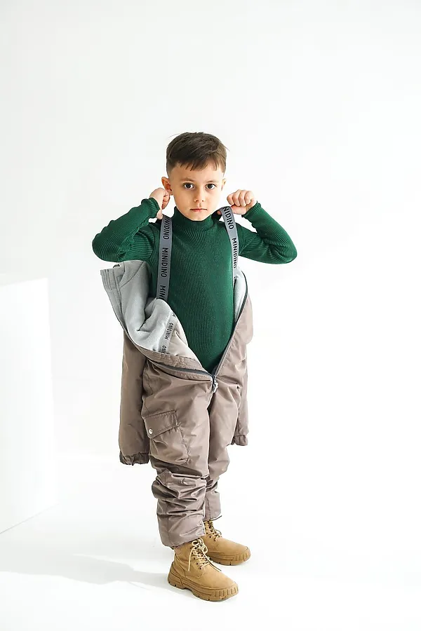 Комбинезон Дино демисезон капучино MINIDINO, капучино - фото 2