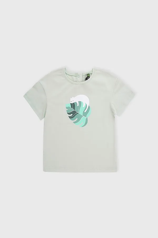 Футболка  CROCKID SALE, зеленая лилия - фото 2