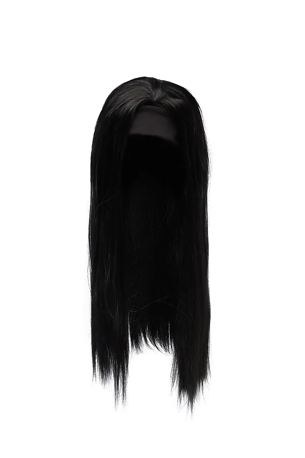 Парик на повязке "Шелковый цветок" Nothing Shop, черный, бордовый, светло-бежевый - фото 2