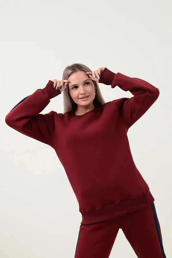 Костюм (Брюки+Толстовка) СОФИЯ37, бордо - фото 2