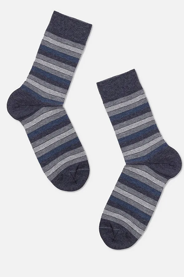 Носки БРЕСТСКИЕ, т.серый меланж-джинс - фото 2