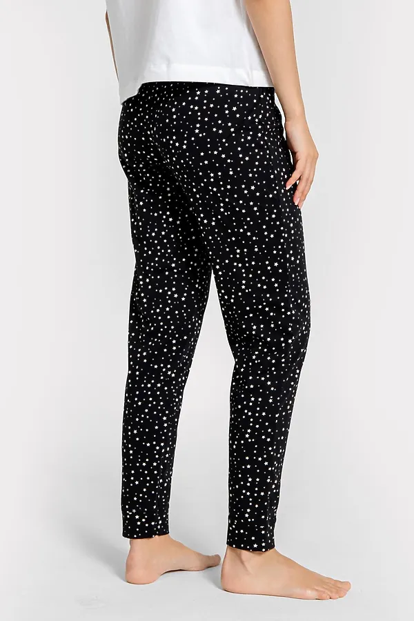 Брюки MARK FORMELLE, мелкие звезды на черном - фото 2