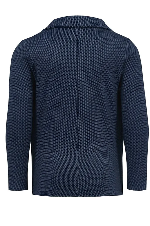 Пиджак АПРЕЛЬ, ячейки черный+голубой - фото 2