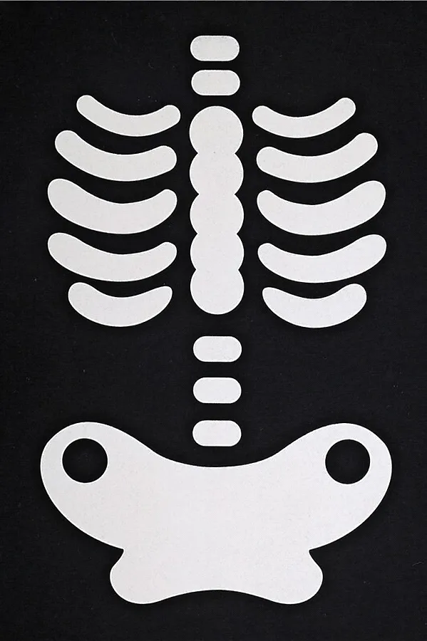 Пижама АПРЕЛЬ, черный+скелеты на черном - фото 2