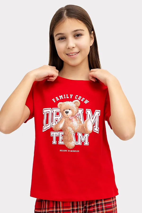 Пижама MARK FORMELLE, зимняя вишня +красная клетка - фото 2