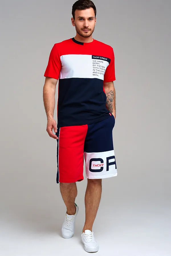 Футболка PLAYTODAY, красный,тёмно-синий,белый - фото 2