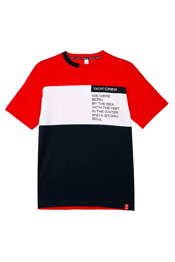 Футболка PLAYTODAY, красный,тёмно-синий,белый - фото 2
