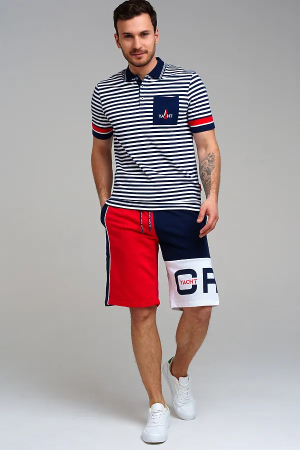 Шорты PLAYTODAY, тёмно-синий,красный,белый - фото 2