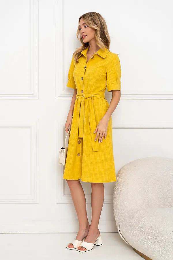 Платье OPEN-STYLE, темно желтый - фото 2