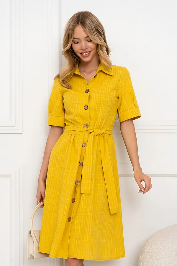 Платье OPEN-STYLE, темно желтый - фото 2