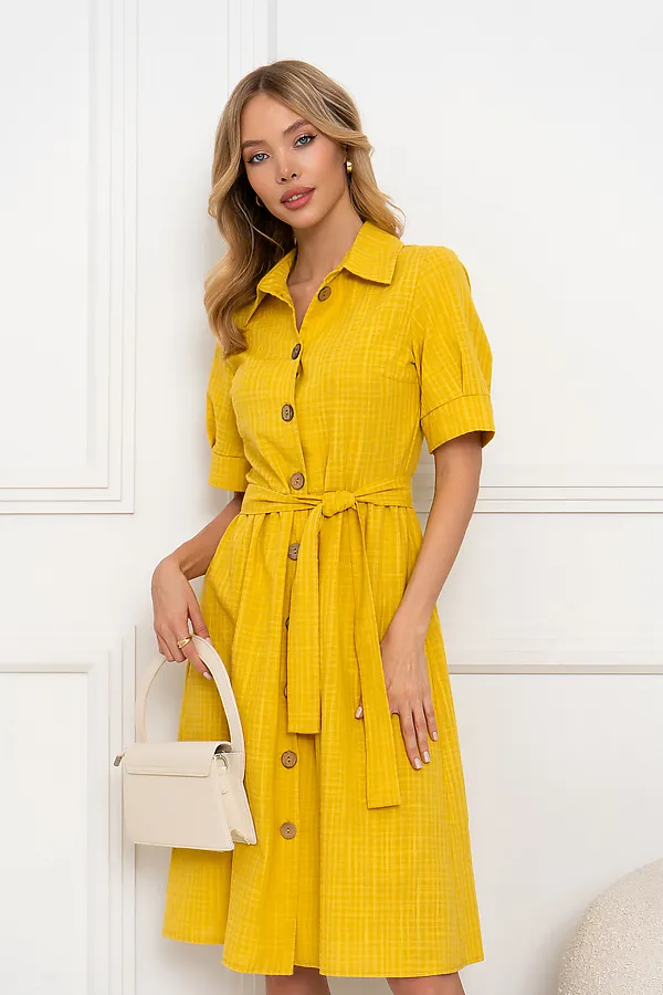 Платье OPEN-STYLE, темно желтый - фото 2