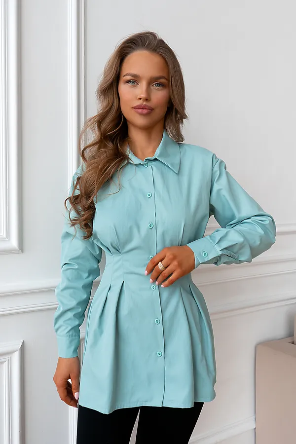 Рубашка OPEN-STYLE, мятный - фото 2