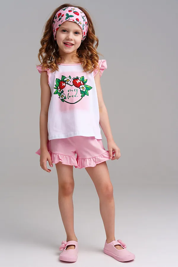 Косынка  PLAYTODAY, белый,розовый,разноцветный - фото 2