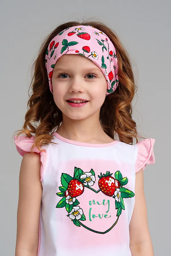 Косынка  PLAYTODAY, белый,розовый,разноцветный - фото 2