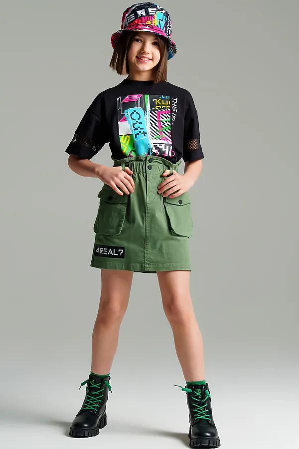 Юбка PLAYTODAY, хаки - фото 2