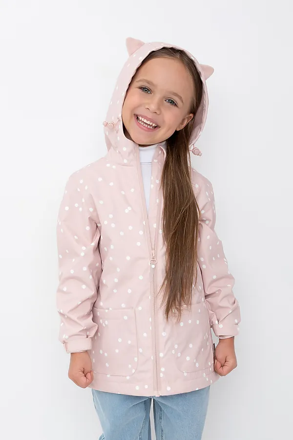 Ветровка  CROCKID, пыльный персик,горошек - фото 2