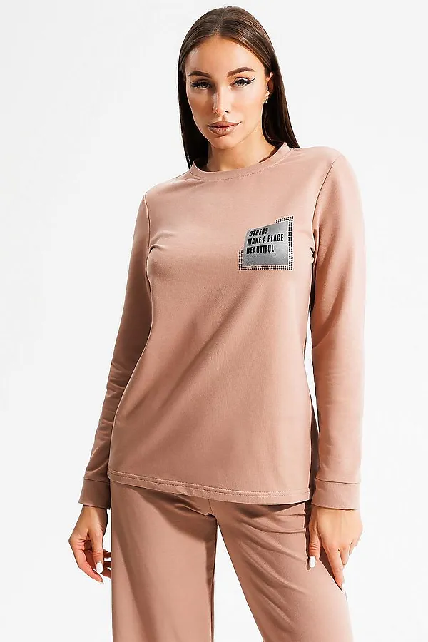 Костюм (Джемпер+Брюки) LIKA DRESS, бежевый - фото 2