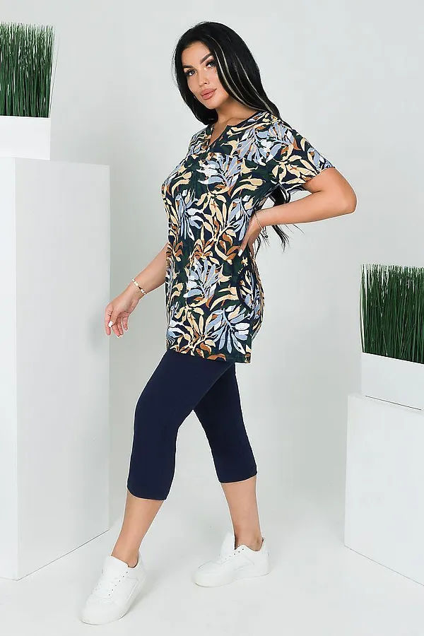 Костюм (Туника+Бриджи) LIKA DRESS, зеленый - фото 2