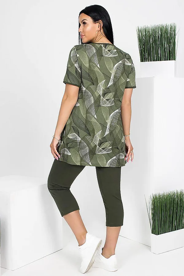 Костюм (Туника+Бриджи) LIKA DRESS, зеленый - фото 2