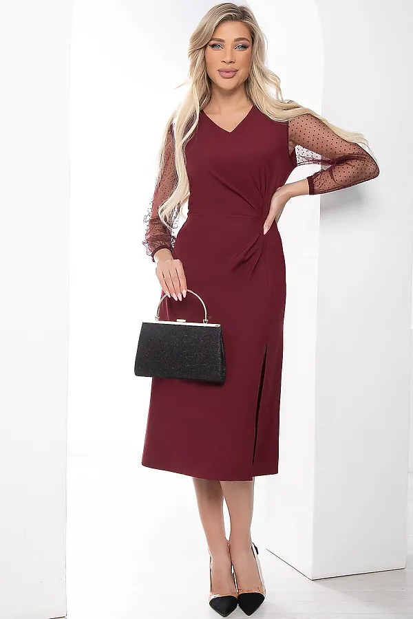 Платье LADY TAIGA, бордо - фото 2