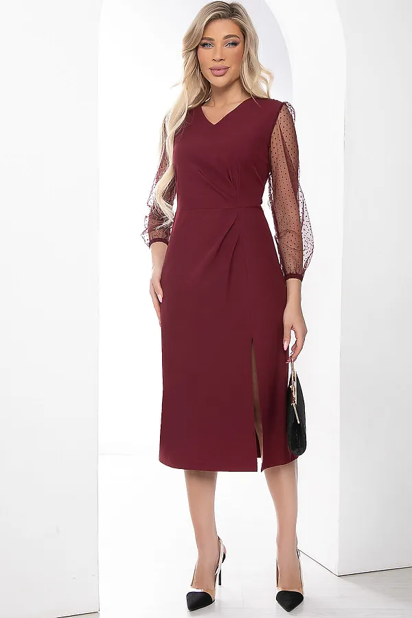 Платье LADY TAIGA, бордо - фото 2