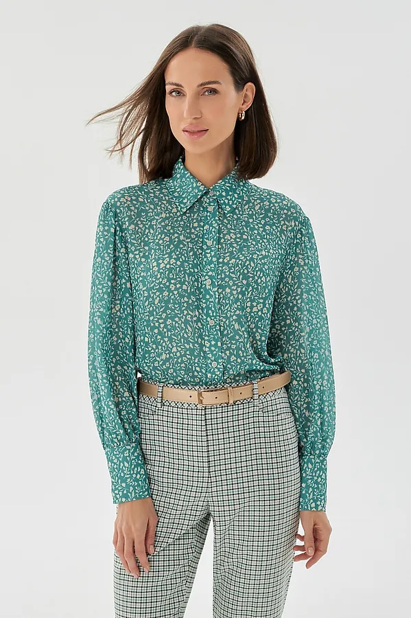 Блуза POMPA, бирюзовый - фото 2