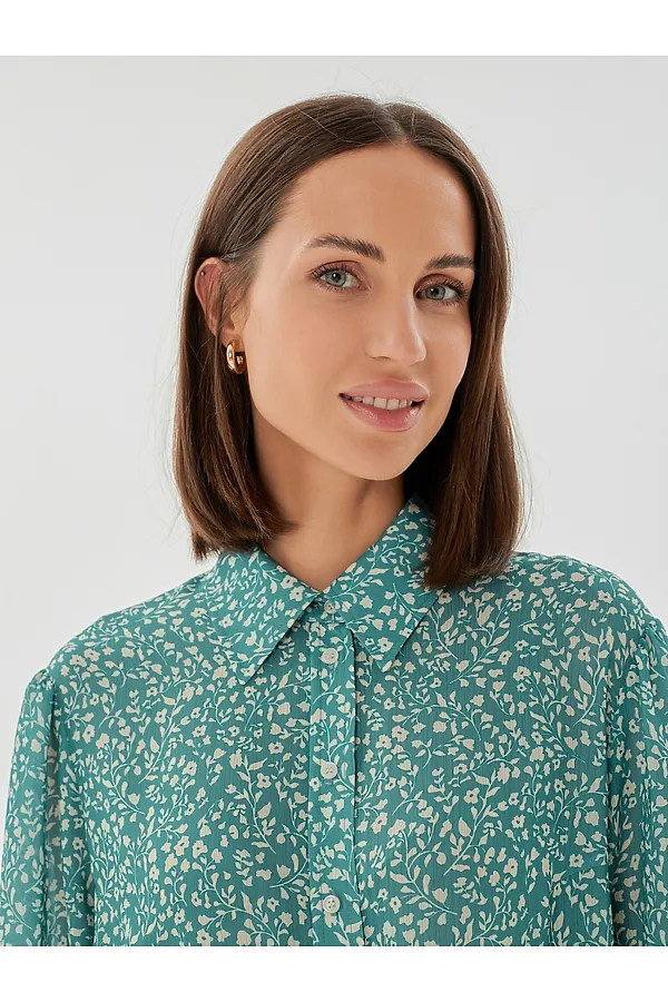 Блуза POMPA, бирюзовый - фото 2