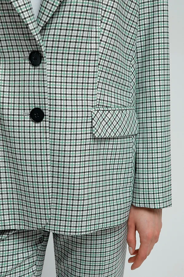 Жакет POMPA, серо-бирюзовый - фото 2