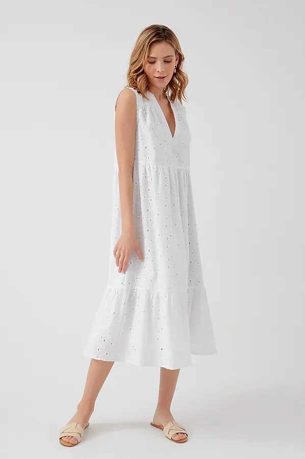 Платье POMPA, белый - фото 2