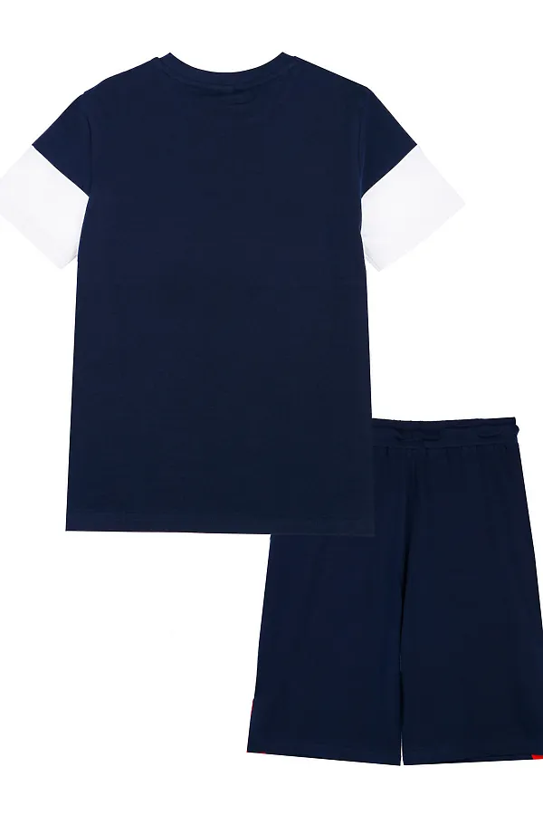 Комплект (Футболка+Шорты) PLAYTODAY, тёмно-синий,белый,красный - фото 2