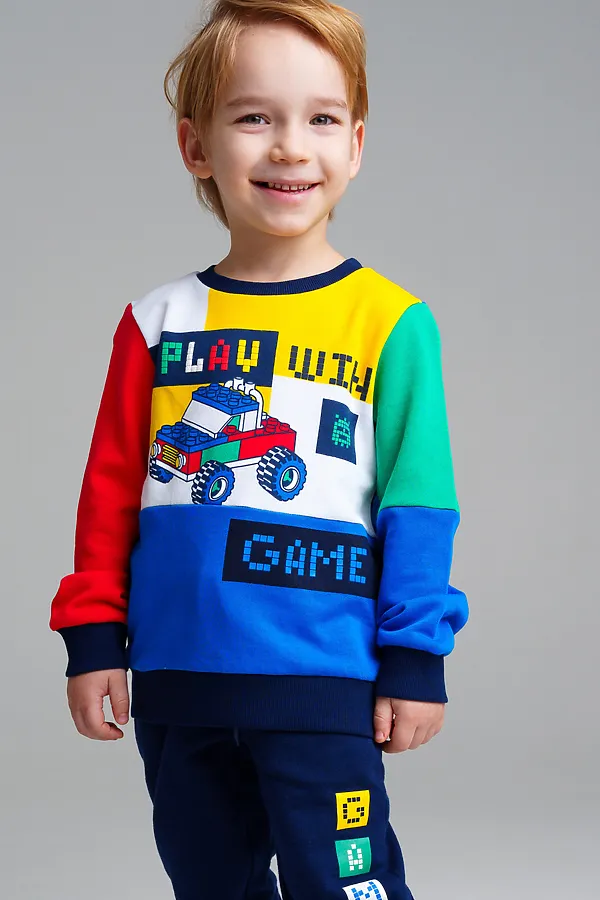 Свитшот  PLAYTODAY, разноцветный - фото 2