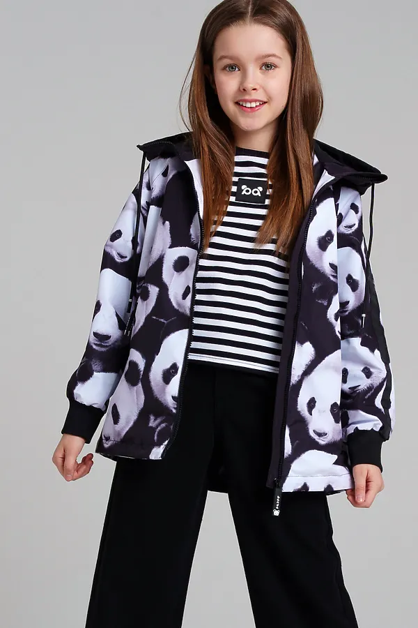 Куртка PLAYTODAY, черный,белый - фото 2