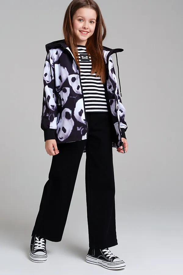 Куртка PLAYTODAY, черный,белый - фото 2