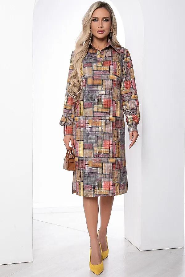 Платье LADY TAIGA, мультиколор - фото 2